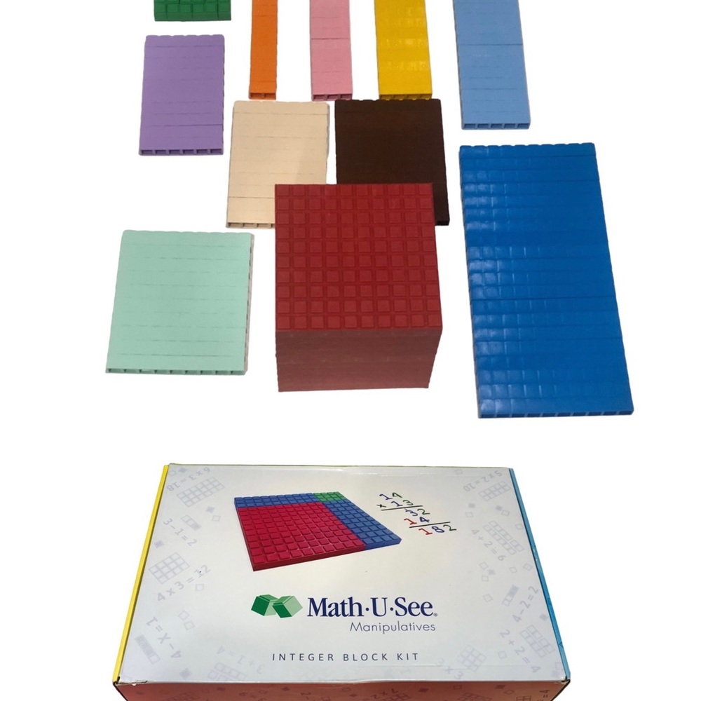 Math U See Manipulatives Integer Block Kit - Homeschooling Set Algebra Geometry